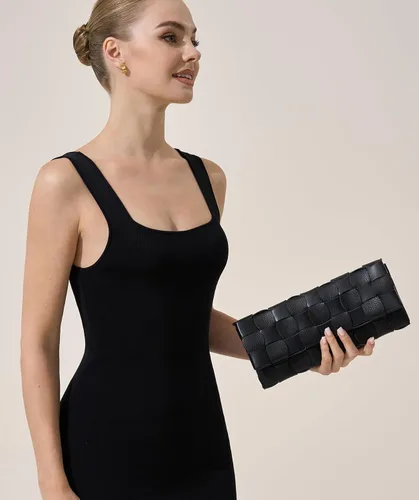 Vista 2 de CHUNLI Bolsos de mano tejidos de noche para mujer, bolso cruzado de poliuretano para noche, eventos formales, boda, fiesta