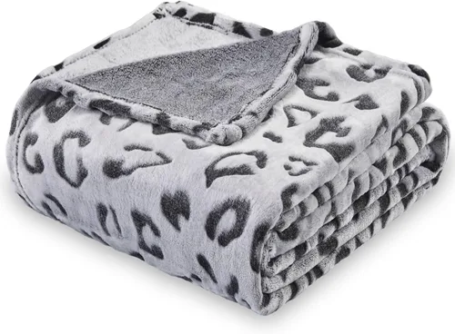 Vista 18 de SOCHOW Manta de forro polar de franela súper suave, ligera y acogedora manta de felpa con textura de hojas cálidas para cama, sofá, 50 x 60