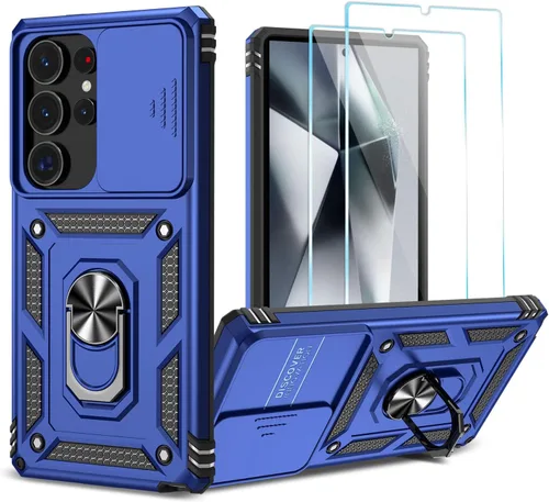 Vista 30 de Funda para Samsung Galaxy S24 Plus/S25 Plus con protector de Azul