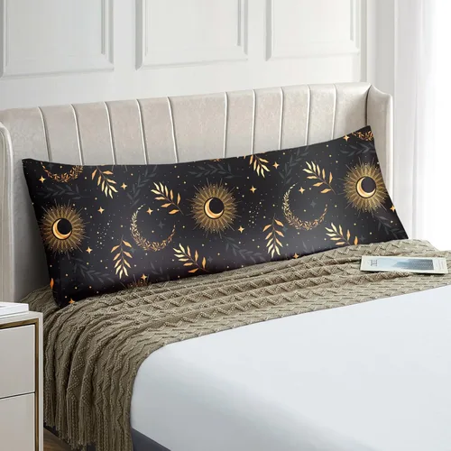 Vista 21 de EXQ Home - Funda de almohada de satén para cuidar el cabello y la piel, tamaño estándar, de seda con estampado negro, juego de 2 fundas con cierre