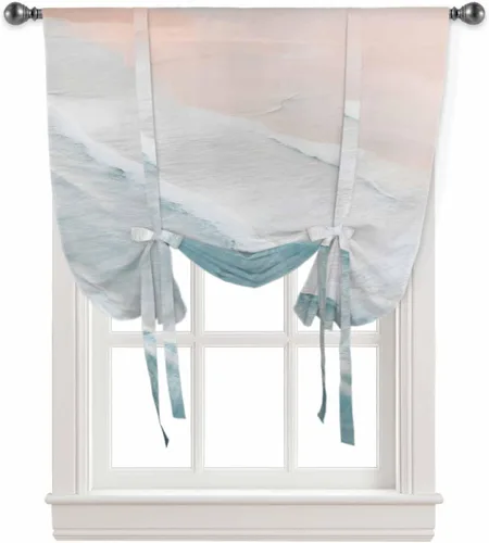 Vista 12 de Cortinas de globo de Navidad de Papá Noel rosa para ventanas, paneles de dormitorio de árbol de Navidad de 54 pulgadas de largo, con aislamiento