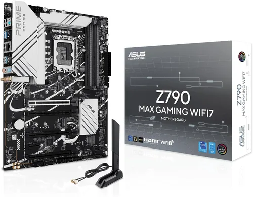Vista 17 de ASUS ROG Strix Z890-E Gaming WiFi Intel® Z890 LGA 1851 ATX placa base, IA avanzada lista para PC, 18+2+1+2 etapas, DDR5, WiFi 7, 7X M.2