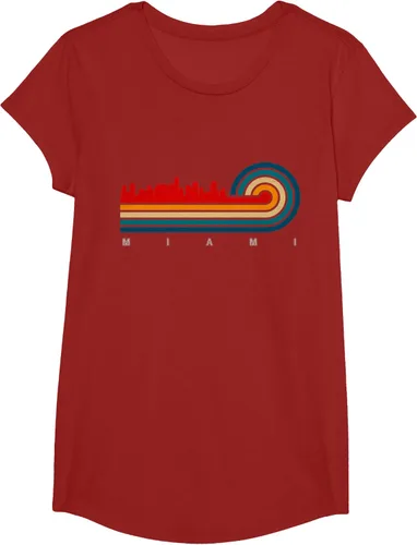 Vista 42 de Camiseta Retro City of Miami Florida, Negro