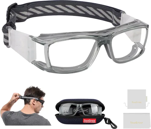 Vista 10 de SooGree Anteojos deportivos para hombres y mujeres, para baloncesto, fútbol, deportes, antiniebla, choque, colisión, gafas de uso