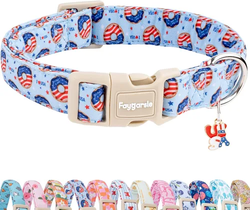 Vista 15 de Faygarsle - Collar floral para perras, diseño de primavera de verano rosa y amarillo, para perros pequeños, medianos y grandes, XS Flor Amarilla