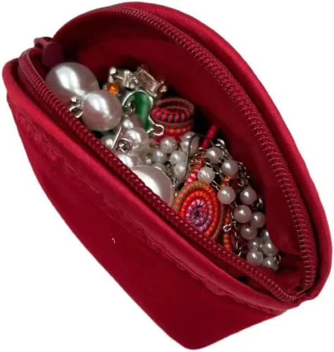 Vista 5 de TENBOR 6 bolsas de terciopelo para joyas, bolsas de joyería con cremallera, pequeñas bolsas de regalo de lujo para organizador de joyas, regalos