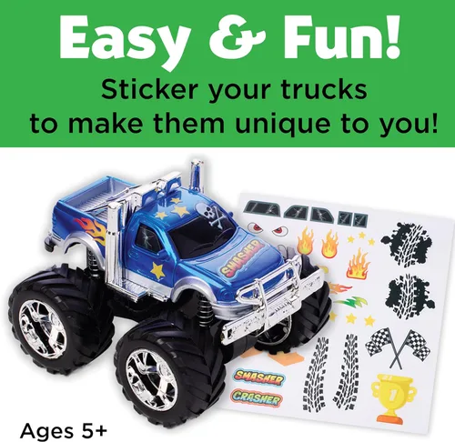 Vista 3 de Creativity for Kids Kit de manualidades Monster Trucks: personaliza 2 juguetes de Monster Truck, manualidades y manualidades para niños, juguetes