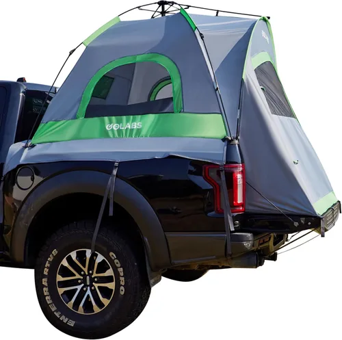 Vista 9 de Golabs Truck Bed Tent, 5-6 Ft Camping Tent, Easy Setup by Pre-Attached Pole Azul