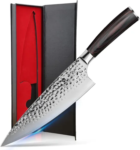 Vista 11 de imarku Juego de cuchillos de cocina de 5 piezas, juego de cuchillos Negro marrón