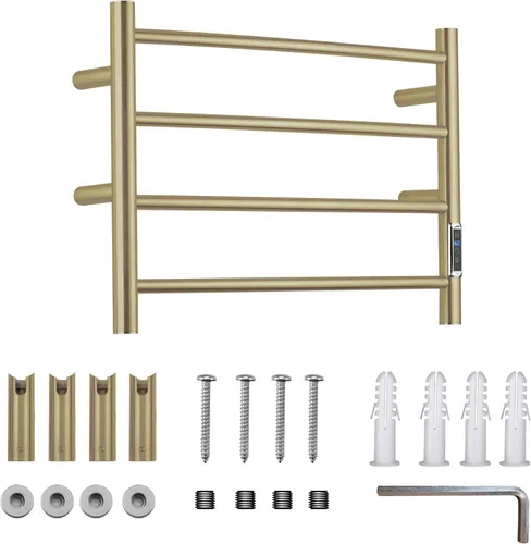 Vista 7 de Toalleros térmicos para baño, calentadores eléctricos de pared con temporizador y control de temperatura, calentador para baño, cepillado
