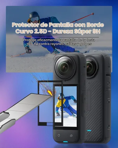 Vista 5 de JZW-Shop Protector de lente X4 con 2 protectores de pantalla para Insta 360