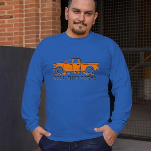 Vista 163 de Tee Hunt Camisetas gráficas y camisetas sin mangas para hombre Roll with Power Pickup Truck