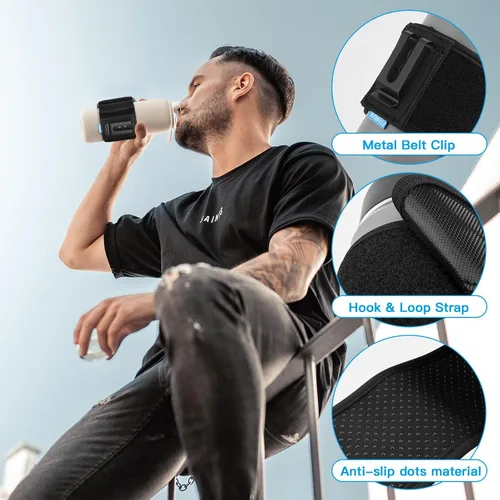 Vista 5 de Xxerciz Soporte para botella de agua con correa ajustable para el hombro, universal para botella para caminar, senderismo, camping