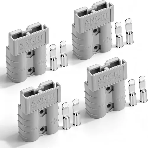 Vista 12 de Conector de alimentación de 50 amperios, desconexión rápida de 50 A, 600 V, 2 pares (4 unidades) para conector de batería de 50 amperios