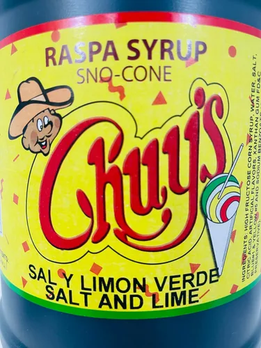 Vista 5 de Sal y Limon Sno - Jarabe de cono de 1 galón de 128 onzas sabor a sal raspa y limón Chuy's