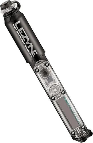Vista 2 de LEZYNE Bomba de marco de transmisión de presión digital Bomba de bicicleta de alta presión de aluminio mecanizado CNC de 120 PSI con medidor
