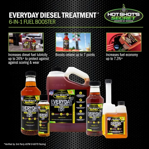Vista 5 de HOT SHOTS Secret Diesel Fuel System Cleaner and Treatment Bundle (64 onzas líquidas + 16 onzas líquidas)