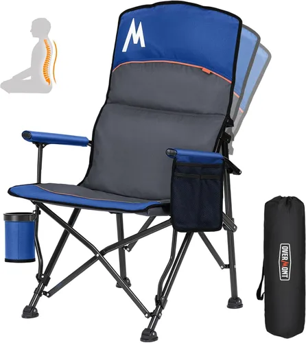 Vista 16 de Overmont Silla de camping climatizada con respaldo alto - 3 niveles de calor Calefacción por separado de 2 zonas - Soporte de 450 libras Silla