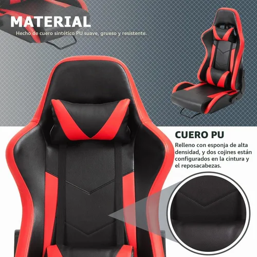 Vista 3 de Minneer Asiento de carreras de doble bloqueo, carga 400 libras ajustable