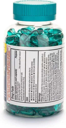 Vista 6 de A+Health Cápsulas blandas de ibuprofeno de 200 mg, analgésico/reductor de fiebre (AINE), 240