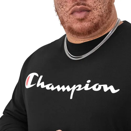 Vista 4 de Champion Camiseta para hombre, camiseta clásica de manga larga, cómoda, suave para hombres regulares o grandes y altos