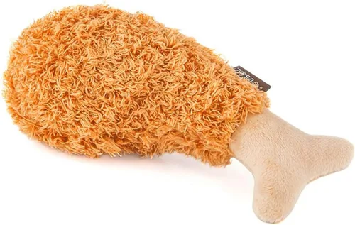 Vista 10 de P.L.A.Y. Bonitos juguetes de felpa para perros, juguete masticable duradero con temática de comida rápida, ideal para cachorros y perros pequeños