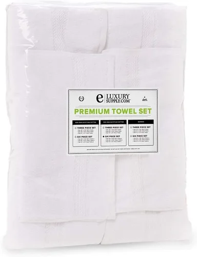 Vista 4 de Juego de 6 toallas de 900 GSM 100% algodón egipcio, juego de toallas de calidad hotelera de alta calidad, pesadas y absorbentes, 2 toallas de baño