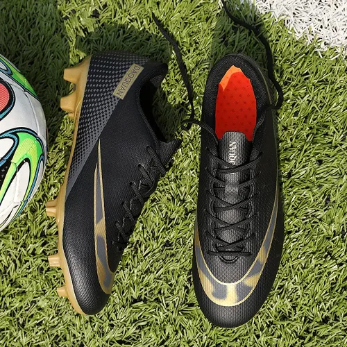 Vista 7 de Aiqzsh Zapatos deportivos de fútbol para hombre, zapatos de fútbol profesionales, transpirables para deportes al aire libre, corrercompetencia