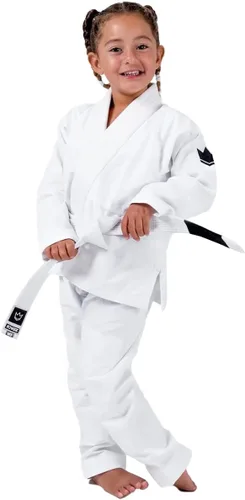 Vista 5 de Kingz - Kimono brasileño Jiu Jitsu Gi Juvenil ligero duradero IBJJF Legal Tejido de perlas de 13.23ozm BJJ para niños y niñas Kore