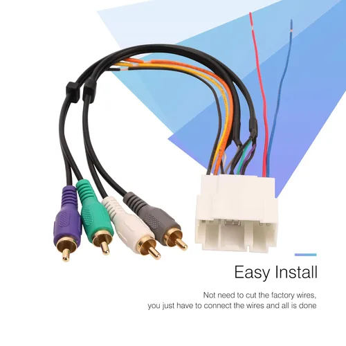 Vista 3 de RDBS Sistema amplificado de audio para automóvil y arnés de cableado de video para conector de altavoz estéreo Honda Element 1998-2007