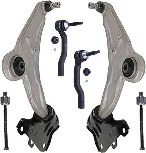 Vista 63 de Detroit Axle - Kit de extremo delantero para Chrysler 300 Dodge Charger 2011-2023 Challenger, 2 Lower Rearward Control Arms 2 Outer Tie Rods 2