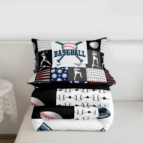 Vista 143 de Juego de ropa de cama de baloncesto para niños y adolescentes, juego de edredón deportivo para niños, tamaño matrimonial, suave, ligero, decoración