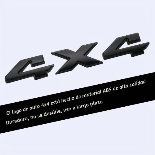 Vista 3 de Adhesivo para emblema de 4 x 4, calcomanía para guardabarros 3D Negro