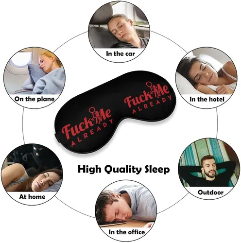 Vista 4 de Fuck Me Already - Antifaz para dormir, con vendaje de ojos, suave, con correa ajustable para hombres y mujeres