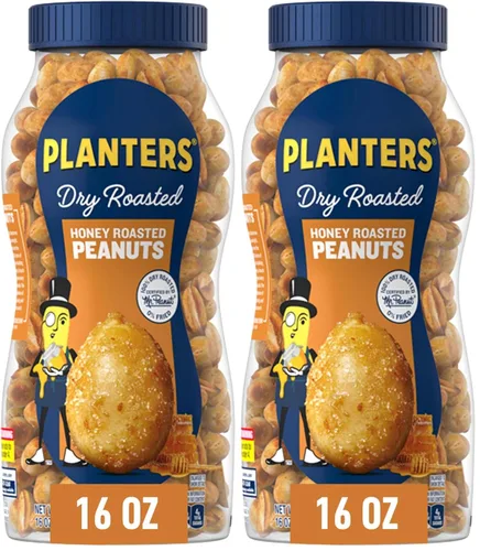 Vista 2 de PLANTERS Anacardos Sabor Dona de Sidra de Manzana 13oz + Cacahuetes Tostados con Miel, Cacahuetes Tostados Secos, Aperitivo de Fiesta, Proteína