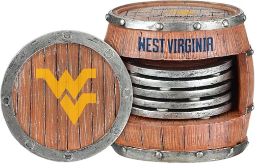 Vista 21 de FOCO NCAA College Team Logo 5-Pack Barril Bebida Bebida Coaster Set
