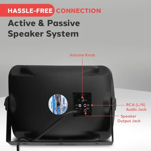 Vista 3 de Pyle, sistema de bocinas Bluetooth resistente al agua para interior/exterior Negro