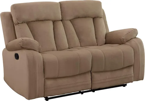 Vista 13 de Blackjack Furniture Elton - Juego de sofá y sofá biplaza de microfibra de 2 piezas con soporte lumbar, acolchado adicional y mecanismo de Beige