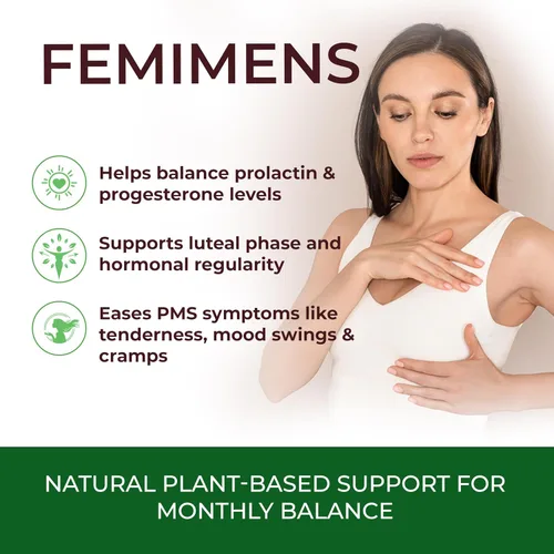 Vista 8 de FEMIMENS - Suplemento de apoyo para el síndrome premenstrual para mujeres - Alivio del síndrome premenstrual para mujeres y alivio de calambres