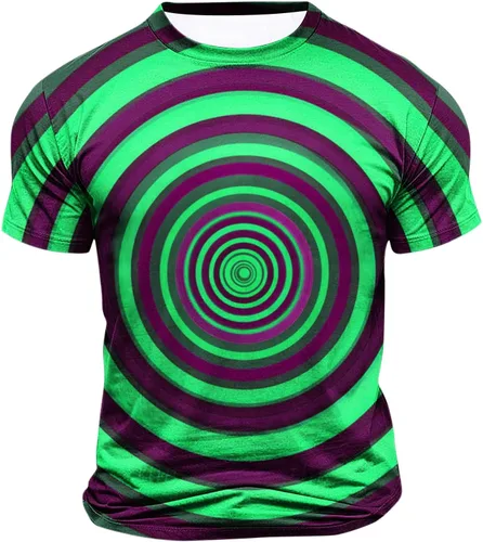 Vista 12 de Camisetas de moda con ilusión óptica para hombre, manga corta, impresión 3D, camisetas gráficas Hip Hop Streetwear de gran