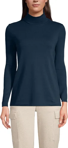 Vista 5 de Lands' End Supima - Suéter de cuello alto y mangas largas para mujer