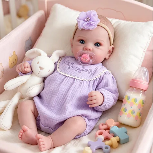 Vista 10 de Milidool Muñecas de bebé recién nacidas realistas de 20 pulgadas con cuerpo posable, muñecas de bebé de la vida real con accesorios para niñas
