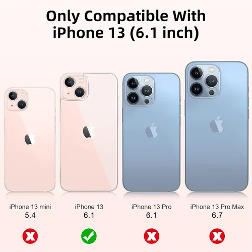 Vista 7 de [Paquete de 2] Protector de pantalla trasera para iPhone 13 para iPhone 13, protector de pantalla de vidrio templado antiarañazos y burbujas