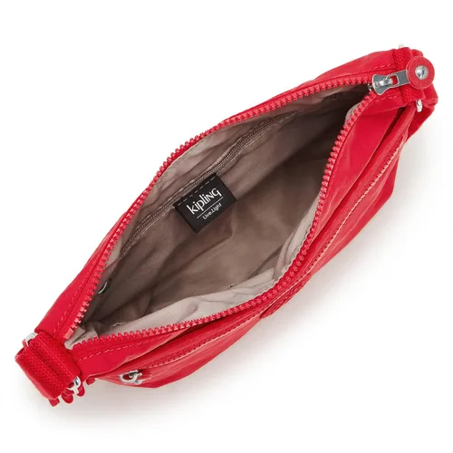 Vista 4 de Kipling Arto - Correa cruzada para mujer, correa de hombro ajustable, cierre de cremallera, Rojo (red rouge)