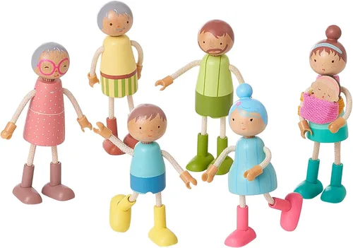 Vista 10 de Juego de muebles de casa de muñecas de madera gigante de 26 piezas Kitchen, Living Room, Bedroom, Bathroom, Babyroom, Candy Dollhouse Accessories