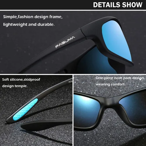 Vista 28 de Gafas de sol deportivas polarizadas para hombres, ciclismo, conducción, pesca, protección UV400