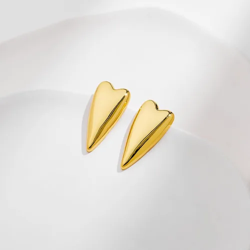 Vista 6 de INNERDIVA Aretes de oro con forma de corazón y dulce amor, regalo para mujer
