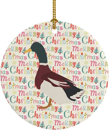Vista 72 de Caroline's Treasures Adorno de cerámica de avestruz común para árbol de Navidad, decoración colgante para el hogar, Navidad, vacaciones, fiesta