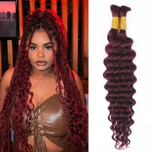 Vista 14 de RESACA 1 paquete de 14 pulgadas, 1 paquete de 14 pulgadas, cabello humano virgen brasileño rizado 10A para trenzar, sin trama, 10A, para trenzas #27