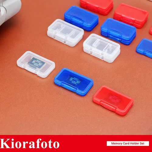 Vista 9 de Kiorafoto 18 PCS Estuche Porta Tarjetas de Memoria de Plástico Transparente Multicolor para 18 Tarjetas Micro SD SDXC SDHC TF, Estuche